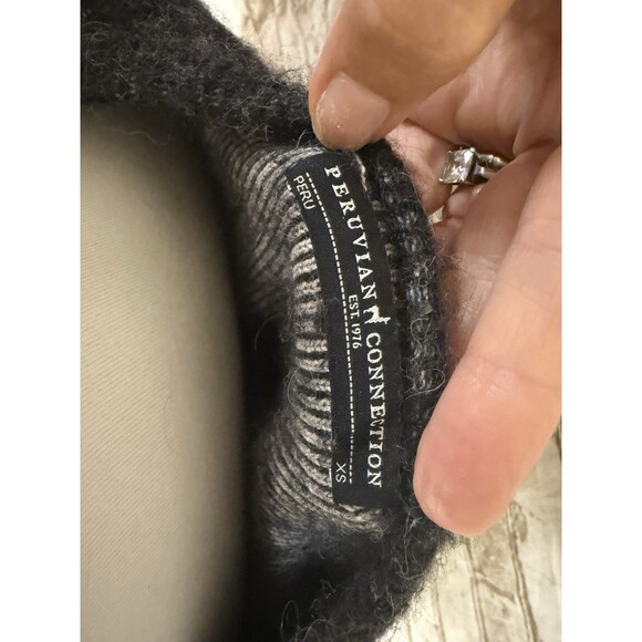 Peruvian Connection Vintage Alpaca Sweater Pullover Gray Black Size XS - Picture 4 of 8